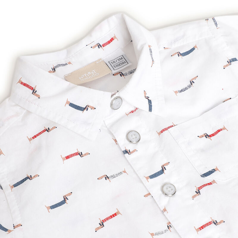 Boys Animal Printed Long Sleeve Shirt image number 2